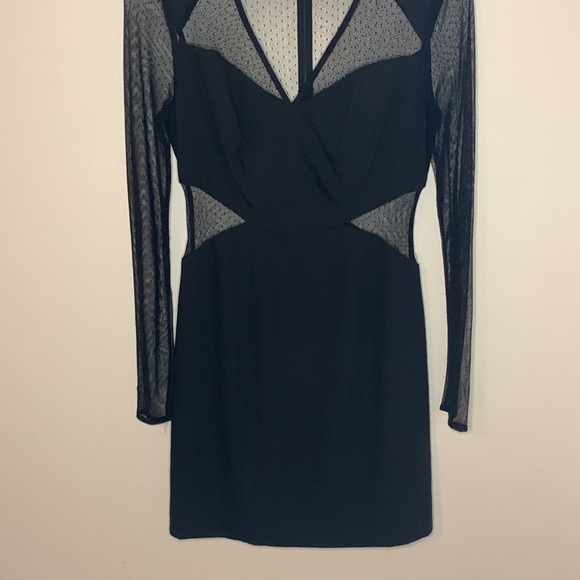 Guess Long Sleeve Mesh Dress with Chain accent - Picture 4 of 8